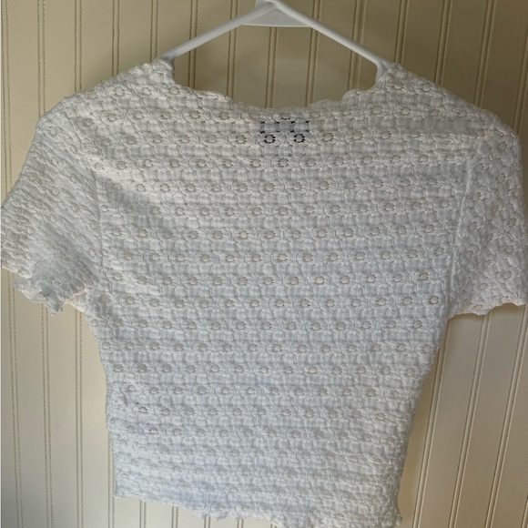 Topshop White Lace Shirt Size 4 - Picture 3 of 3